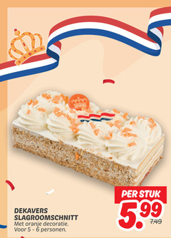  slagroomschnitte dekavers slagroomschnitt oranje decoratie personen stuk 5 99 