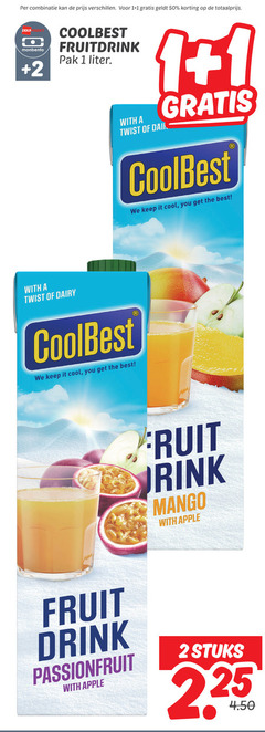  coolbest vruchtensap 1 2 50 combinatie deka monbento fruitdrink pak liter with twist dairy it cool you best r fruit mango apple drink passionfruit stuks 
