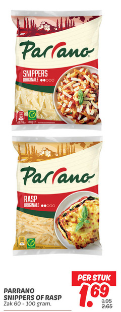  parrano geraspte kaas 100 1340 parlano energie snippers originale vegetarisch 100g nederland rasp zak stuk 1 69 