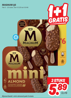  1 2 3 6 8 12 55 100 magnum ijs pak stuks diepvries cracking chocolate roasted almonds stick recycle mini almond grown cocoa ml 44 