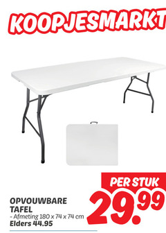  180 koopjesmarkt stuk opvouwbare tafel cm elders 