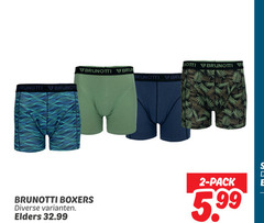  heren boxershorts 2 brunotti notti be boxers elders pack 5.99 