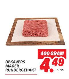  rundergehakt 400 dekavers 5.99 