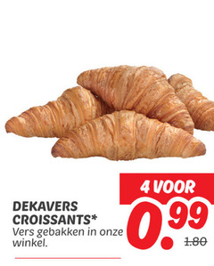  croissants 4 dekavers vers gebakken 