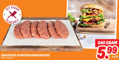  hamburgers 6 slagerij dekavers runderhamburgers pak stuks 5 99 