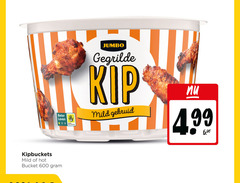  kipwings 600 beter leven mild hot bucket dieren bescherming jumbo gegrilde kip gekruid 