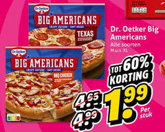  20 60 this dr.oetker nutri score big americans crispy outside soft inside bbq chicken topped with breast and cheese texas pepperoni salami mozzarella calories 250ml dr. oetker soorten xl stuk 