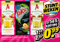  appelsientje taksi fruitdrank 1 33 40 100 140 fruit drink vleugje zuivel sinaasappel orange minder suiker rijk vitamine tropisch 250ml ml weken volle pak fruitdrink pakken liter 