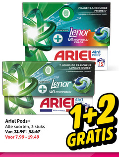  ariel wasmiddel 1 2 3 7 15 touch dagen fraicheur longue lenor color soorten stuks france 4in1 