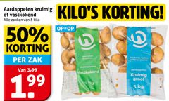  aardappelen 3 5 50 kruimig vastkokend zakken kilo zak 3.99 koken bakken poffen pureren 