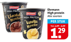  chocolademousse ehrmann high chocolat mousse protein vanilla soorten stuk 