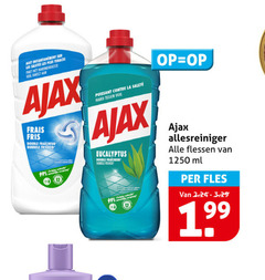  99 les hardnekkigste vuil ajax frais fris double fraicheur dubbele la hard eucalyptus allesreiniger flessen ml fles 