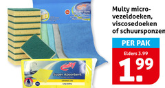  multy microfibre cloths lavettes microvezeldoekjes super absorbent universal use lasting micro schuursponzen pak elders 3.99 