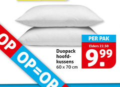  hoofdkussen 60 hoofd kussens cm pak elders 22.50 