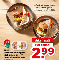  2 10 1 messen zegel runder hamburgers kipburgers houthakkersburgers schaal stuks recept antwoorden bbq vragen plus.nl 3.99 