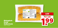  2 5 14 32 biologisch suikermais zak stuks nederlandse klasse biologische gekookte mais oorsprong voedingswaarden 100g energie vetten verzadigde vetzuren koolhydraten suikers eiwitten zout koken leg circa minuten verwarm maiskolven cellen bestrijk boter grill kolven bruin kleuren koel droog nederland verpakt nl retail houdbaar 
