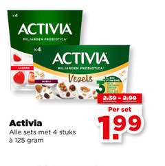  danone activia vruchtenyoghurt 4 x4 miljarden probiotica aardbei muesli vezels niveau stuks 