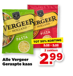  vergeer geraspte kaas 2 50 fam holland geraspt grated pasta pizza zakken 