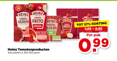  100 heinz tomato gezeefd tomates frito original topte tomaten rijke pour goot base blokjes tomatenproducten pakken bio pak 