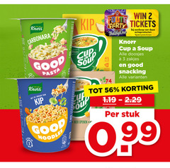  2 3 klaar min knorr carbonara foute win kip party tickets cup soup good pasta noodles and mode mok big one actieproducten kans doosjes zakjes snacking stuk wick 