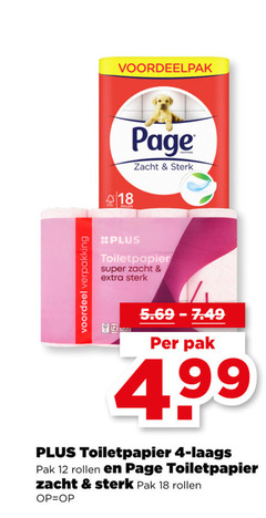  page toiletpapier 4 12 18 zacht voordeel rollen super pak 99 
