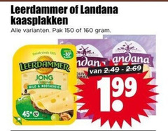  landana leerdammer kaasplakken 45 150 160 pak jong mild nootachtig 