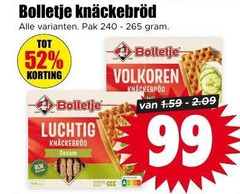  bolletje knackebrod 99 240 pak luchtig sesam volkoren 