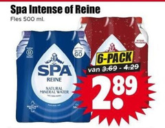  spa mineraalwater 6 500 intense reine fles ml b natural mineral water go pack 