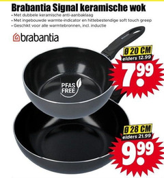  brabantia signal keramische wok dubbele anti aanbaklaag ingebouwde warmte indicator hittebestendige soft touch warmtebronnen inductie free cm elders 