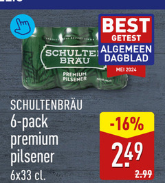  schultenbrau blikjes bier 6 traditie recept best getest dagblad premium pilsener ml pack 