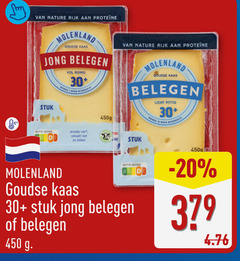  kaas 30 379 450 nature rijk molenland goudse jong belegen stuk romig licht pittig minder vet smaakt nutri score 