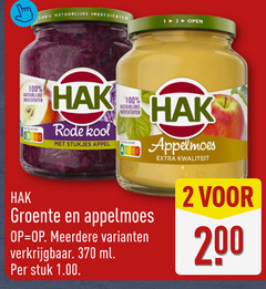 hak appelmoes groenteconserven 2 12 100 200 natuurlijke ingredienten open rode kool stukjes appel score groente meerdere ml stuk 