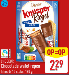  chocolade 10 180 fairtrade cocoa riegel barres knusper milch nutri score wafel repen inhoud stuks 
