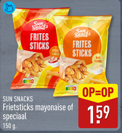  zoutjes 150 sun snacks frites sticks flavour mayo frietsticks mayonaise 