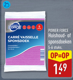  microvezeldoekjes 5 18 power force carree vaisselle sponsdoek composteerbaar cm pack huishoud sponsdoeken stuks 