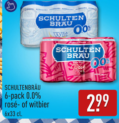  schultenbrau alcoholvrij bier 6 wit 0.0 rosee rood fruit ml pack witbier 