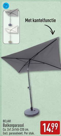  parasol kantelfunctie belavi balkonparasol ca. cm parasolvoet stuk 