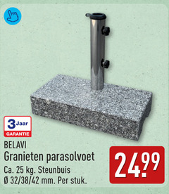  parasolvoet 25 3jaar belavi granieten ca. 32 42 mm stuk 