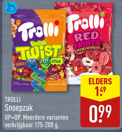  trolli snoep troll twist sweet sour red fruits mini rings lactose free snoepzak natural meerdere elders 