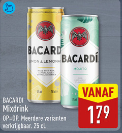  bacardi mixdrank 5 25 250 mixdrink with natural citrus flavours rum lemon juice sparkling water mojito meerdere lime mint 