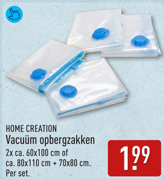  opbergzakken vacuumzakken home creation 2x ca. cm 