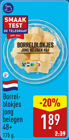  kaasblokjes telegraaf borrelblokjes jong belegen 48 nutri score borrel blokjes 