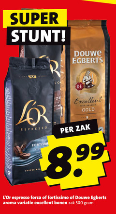  douwe egberts l or koffiebonen 100 500 super espresso coffee for excellent arabica gold zak forza fortissimo aroma variatie bonen 