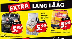  texels hertog jan karmeliet speciaalbieren 4 6 30 33 lang grand prestige tripel pak 5.99 texel skuumkoppe 