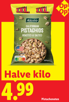  pistachenoten 500 xxl californian pistachios roasted salted source proteins nutri score ge halve kilo 