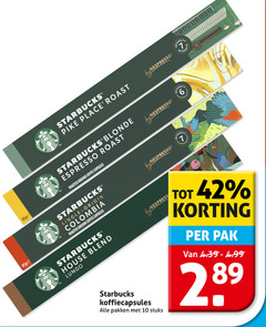 starbucks koffiecups 1 10 42 pike roast blonde espresso roasted ground coffee capsules by nespresso intensity single origin colombia house blend lungo koffiecapsules pakken stuks pak 
