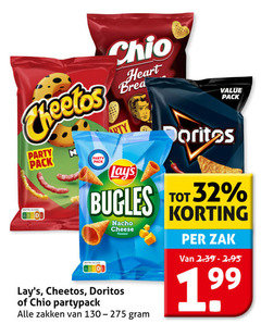  doritos lays zoutjes chips 32 cheetos heart pack party bugles nacho cheese flavour partypack zakken zak 