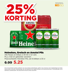  grolsch amstel heineken blikjes bier 5 6 18 25 33 jaar legitimatie nix18 honneur orig pack teelt pilsener meesterschap premium pilsner end zachte pils krat blikken laten vermeld bestemd grootverbruikers voorbehouden assortiment 