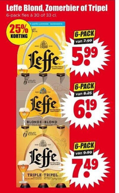  leffe speciaalbieren 6 25 30 33 blond zomerbier tripel pack fles saisonniere 5.99 blonde triple 