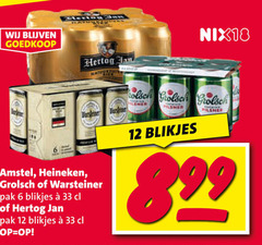  heineken amstel hertog jan grolsch blikjes bier 6 12 27 33 nix18 warsteiner pak 